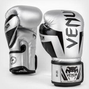 боксови ръкавици venum elite silver/black