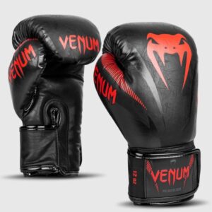 боксови ръкавици venum impact boxing gloves black/red