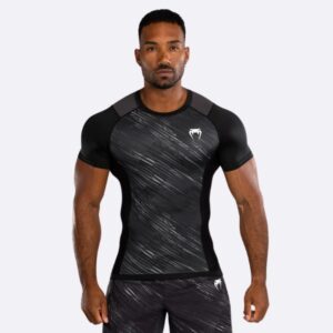 рашгард venum rapid short sleeve - black/storm grey