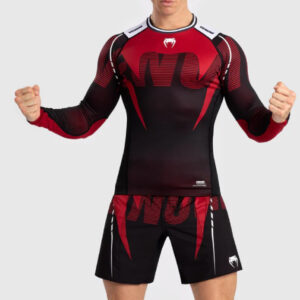 рашгард venum adrenaline long sleeve red