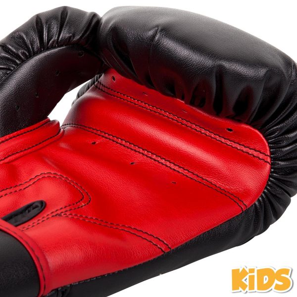 kids мма ръкавици venum chalenger black red 3