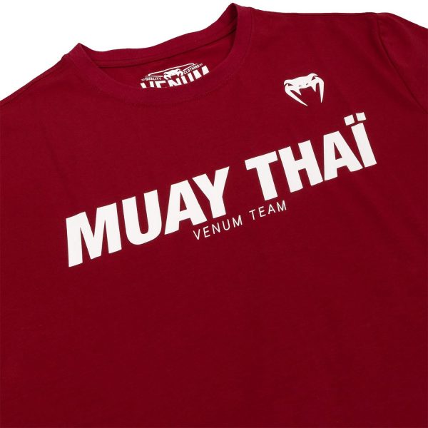 VENUM MUAY THAI VT T SHIRT RED WINEBLACK 1