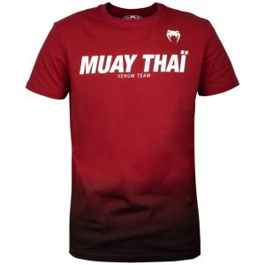 VENUM MUAY THAI VT T SHIRT RED WINEBLACK 5