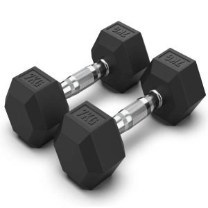 dumbel gira heksagonalen shestogram 2x7 kg