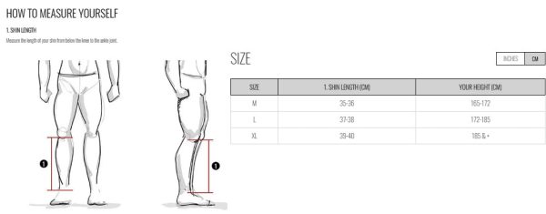 size kontact shin