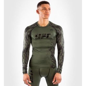 rashgard ufc venum authentic fight week mens performance long sleeve rashguard khaki