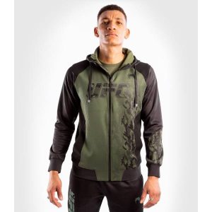suichyr ufc venum authentic fight week mens zip hoodie khaki