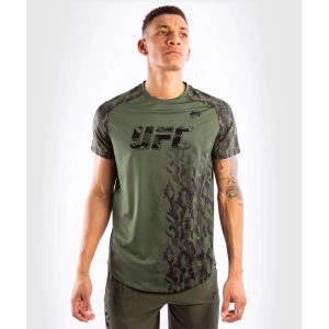 Тениска UFC Venum Authentic Fight Week Men's Performance Short Sleeve T-shirt - Khaki