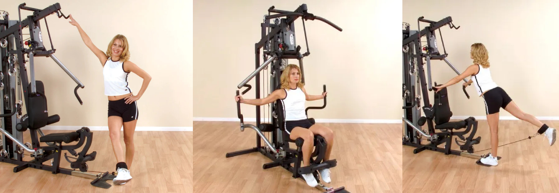 упражнения с комбиниран уред body solid g6b