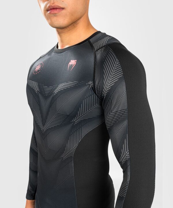 рашгард venum phantom long sleeves - black/red 1