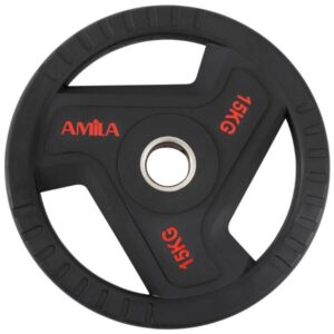 олимпийски гумиран диск amila tpu 15кг - 2бр leaderfitness