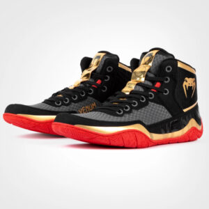 обувки за борба venum elite wrestling shoes black/gold/red